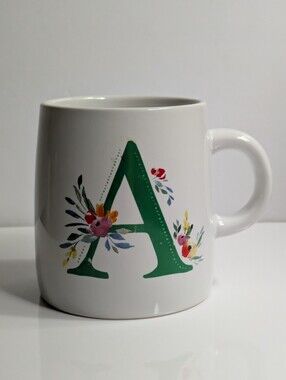 Large Coffee Mug Initial A Oversized Great Kitchen Decor Cottagecore Boho